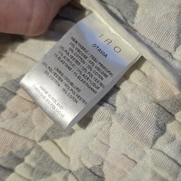 IRO Otavia Quilted Moto Jacket In Beige Multicolor Size French 36/US 4 - Picture 16 of 16